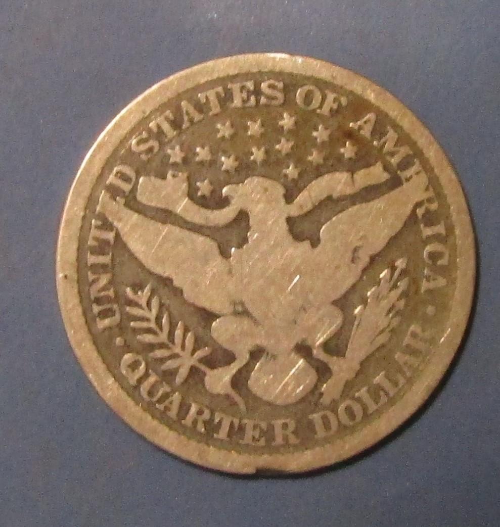 1893 BARBER QUARTER G/VG