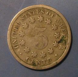 1868 SHIELD NICKEL GOOD