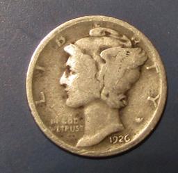 1926-D MERCURY DIME GOOD