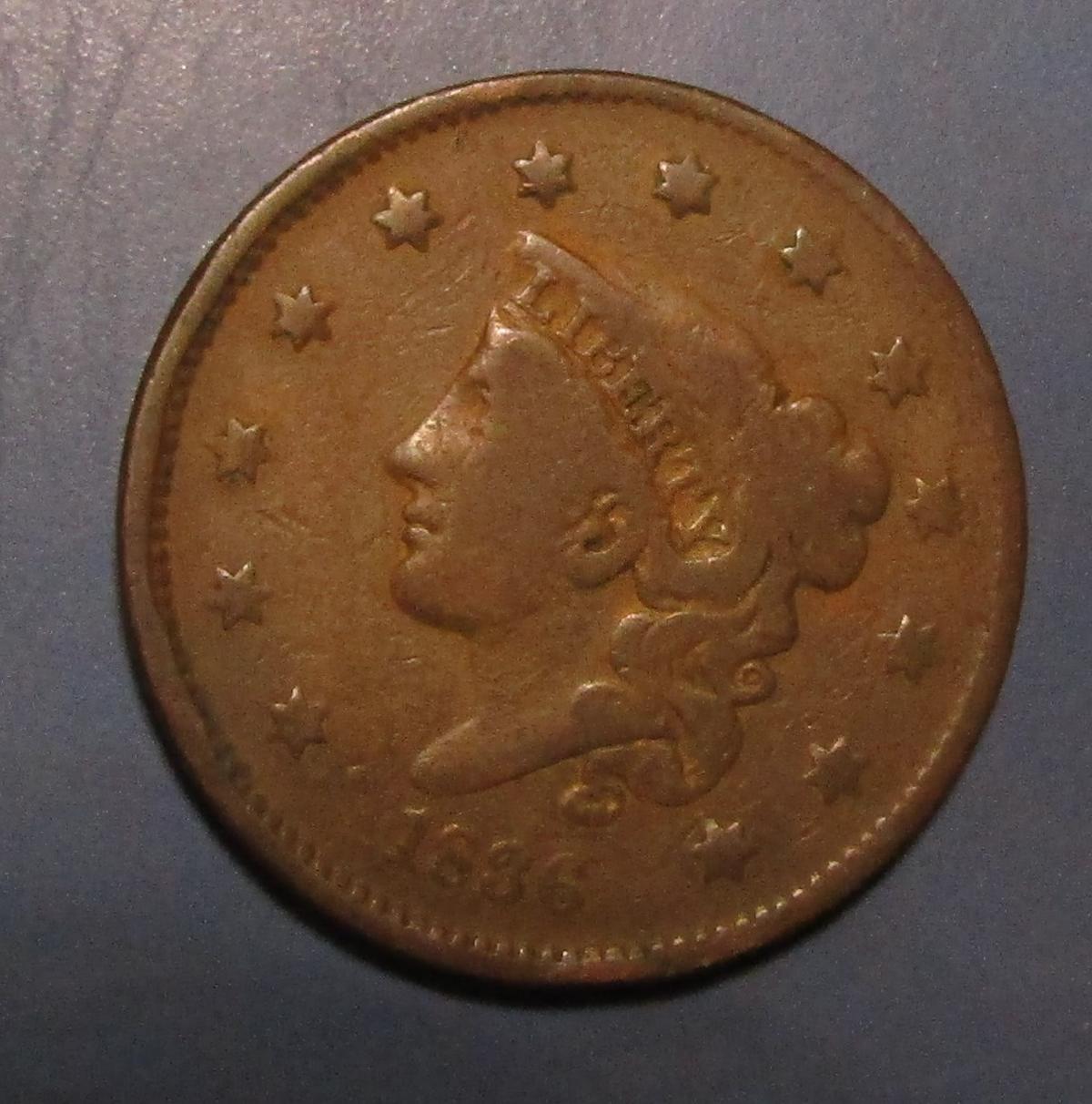 1836 LARGE CENT GOOD