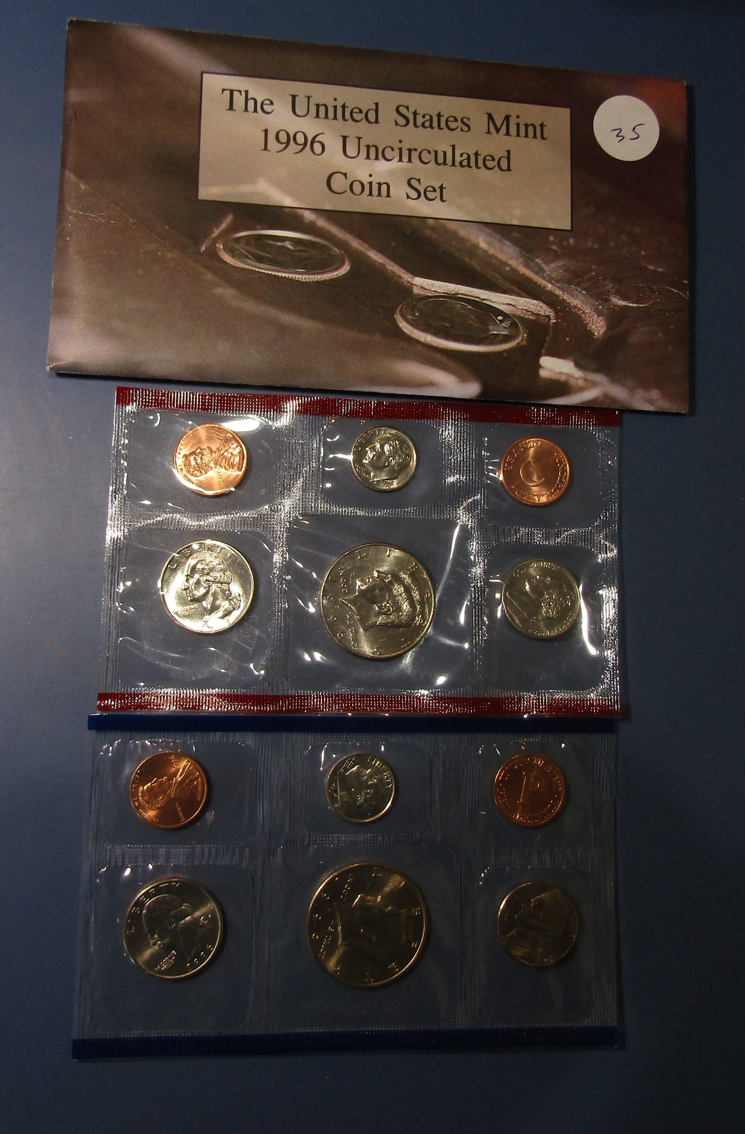 1996 UNCIRCULATED COIN MINT SET