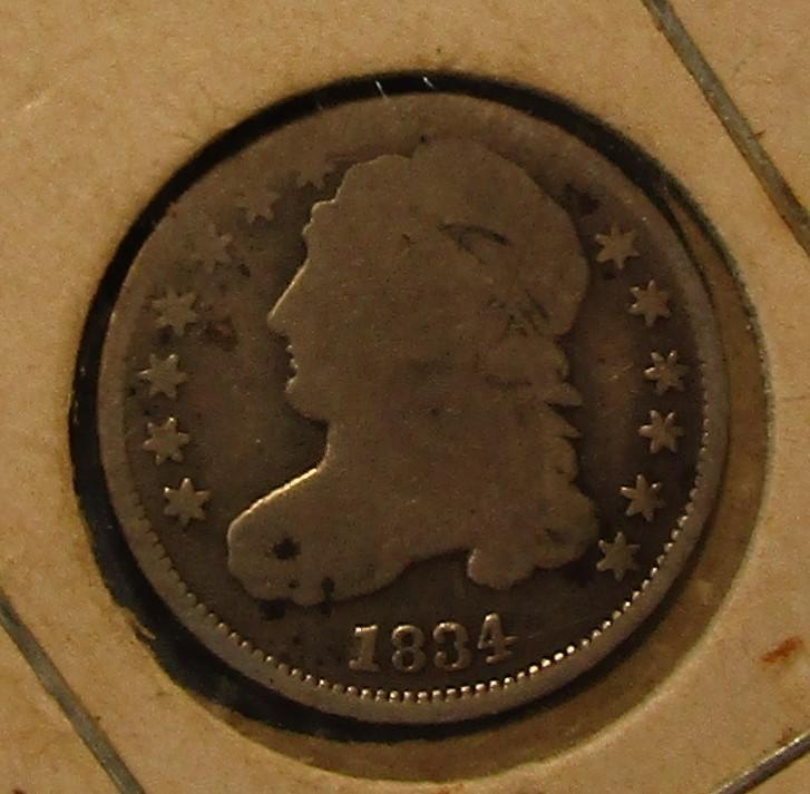 1834 BUST DIME AG