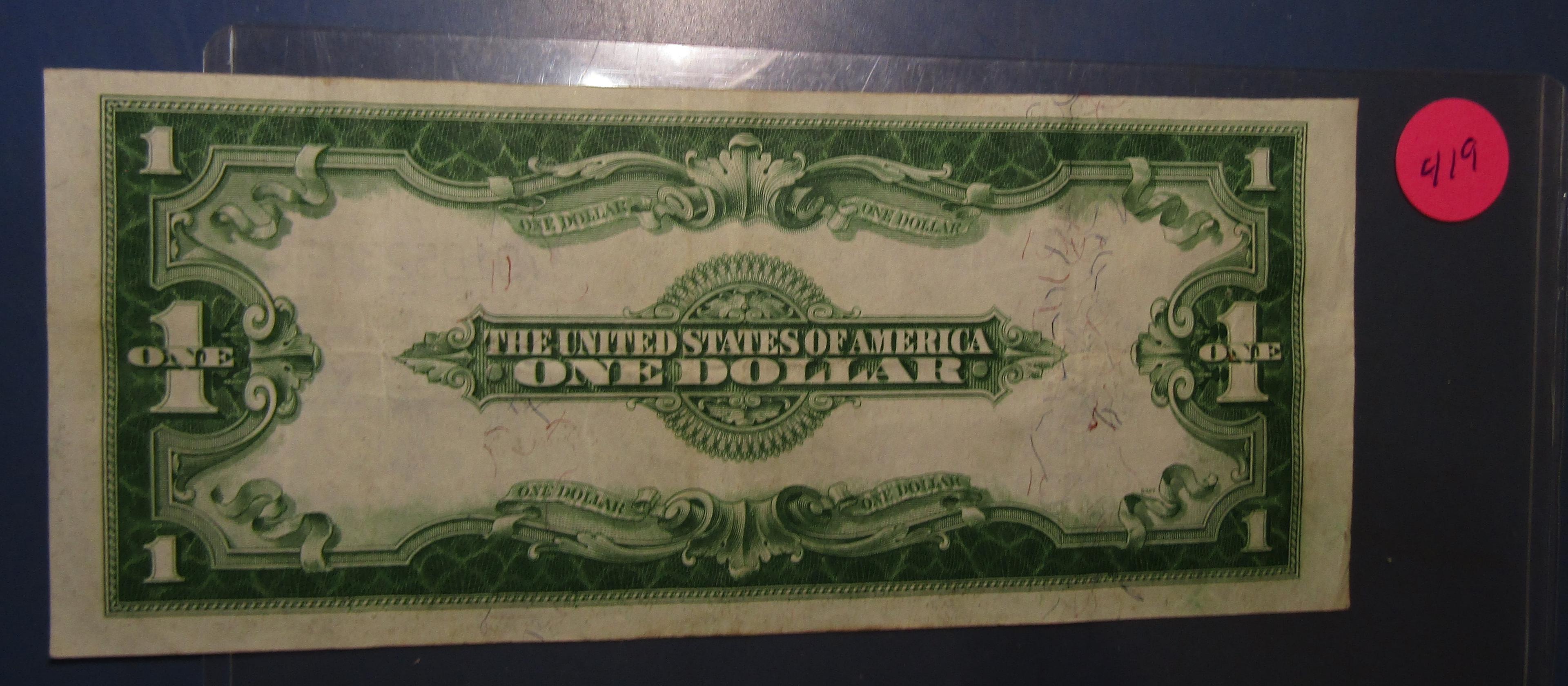 1923 $1.00 SILVER CDERTIFICATE NOTE CRISP GEM UNC