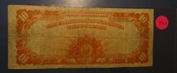 1922 $10.00 GOLD NOTE F/VF