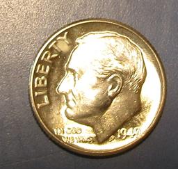 1949 ROOSEVELT DIME GEM BU