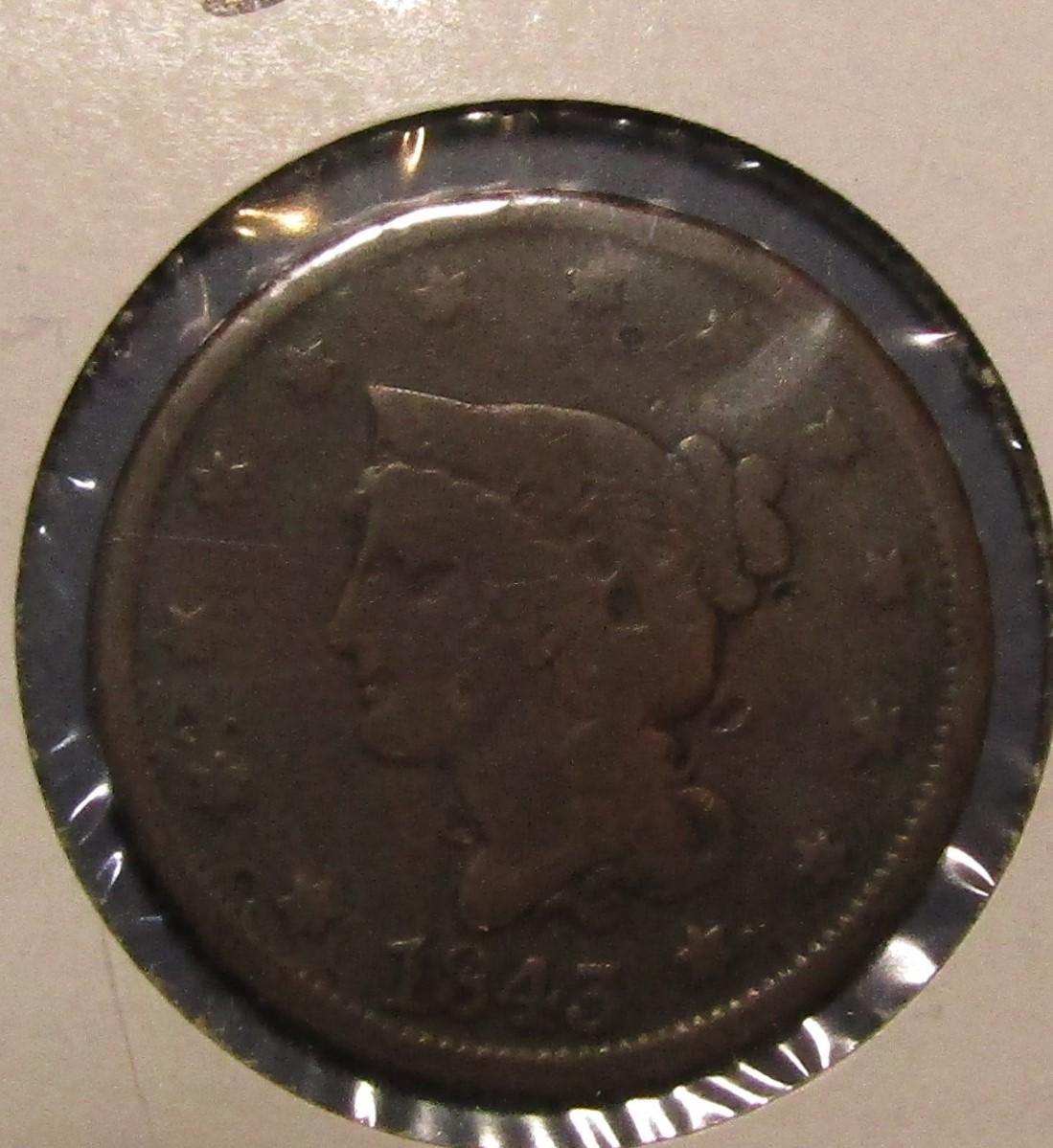 1843 LARGE CENT GOOD