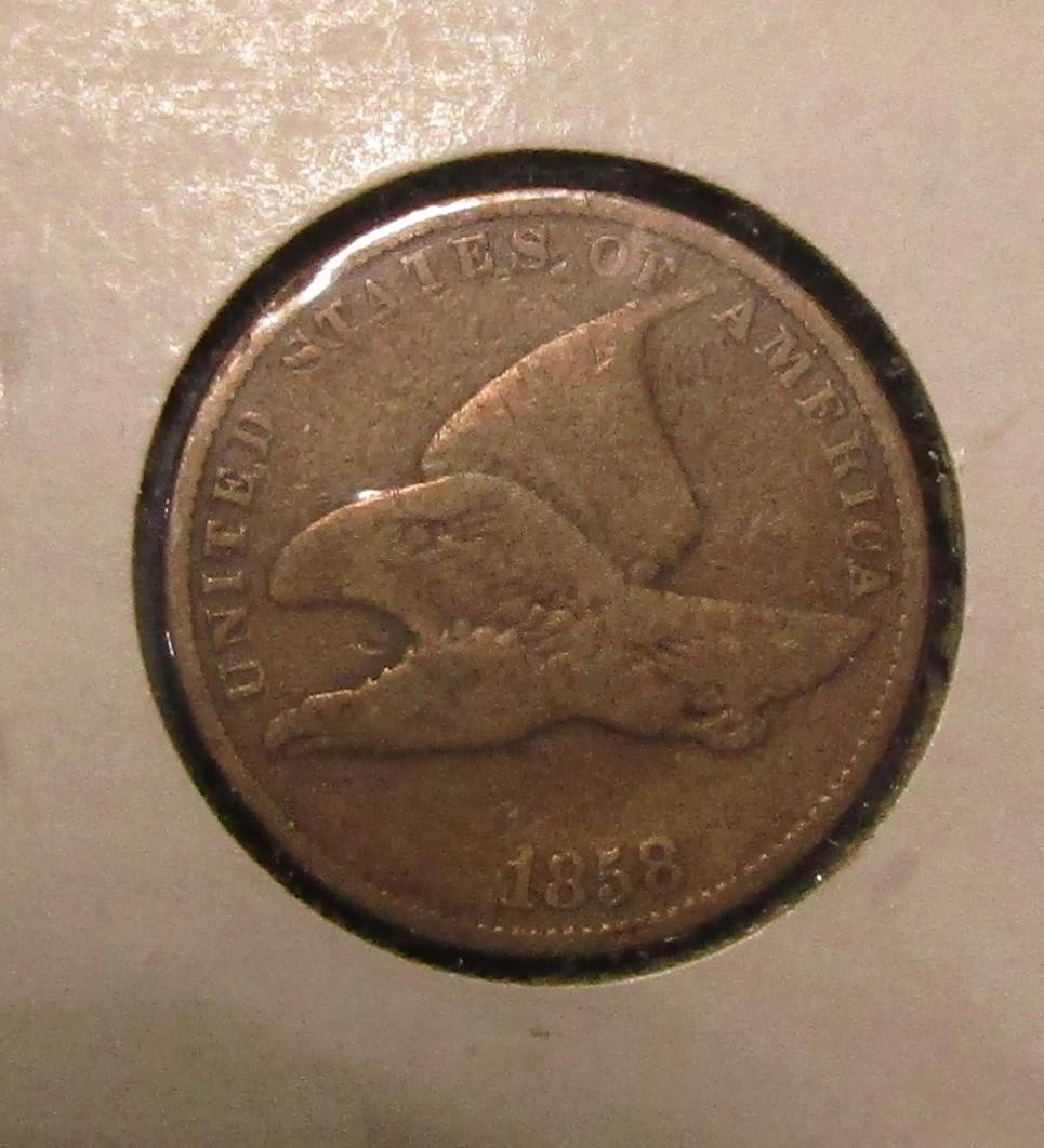 1858  FLYING EAGLE CENT VG