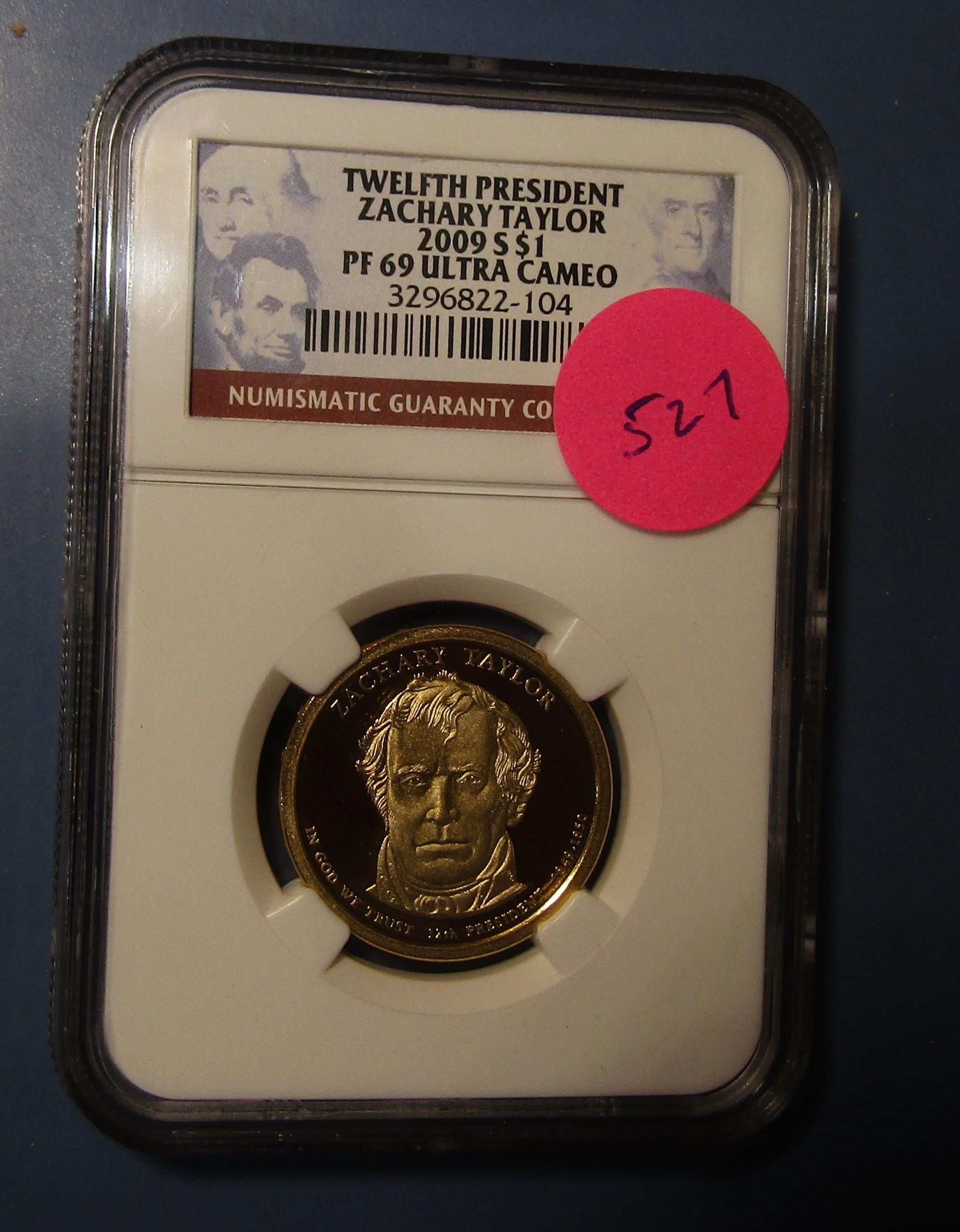 2009-S ZACHARY TAYLOR DOLLAR NGC PF-69 ULTRA CAMEO