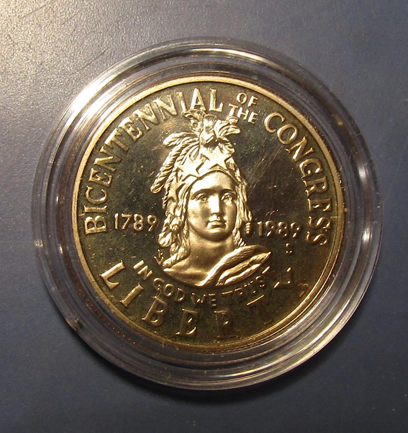 1989-S CLAD CONGRESS HALF DOLLAR GEM PROOF (ENCAPSULATED)