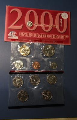 2000 UNCIRCULATED COIN MINT SET