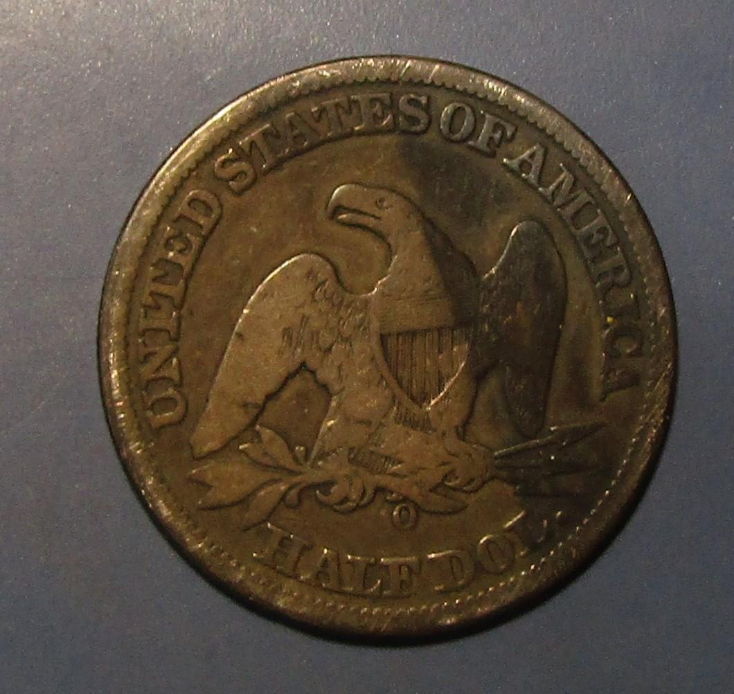 1858-O LIBERTY SEATED HALF DOLLAR G/VG