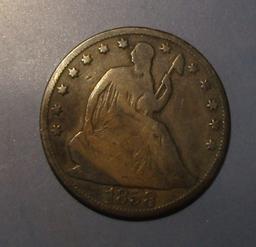 1858-O LIBERTY SEATED HALF DOLLAR G/VG