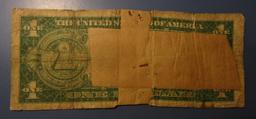 LOT OF NINE MISC. LOW GRADE/CULL TYPE COINS & 1935 $1.00 NOTE POOR (10 PIEC