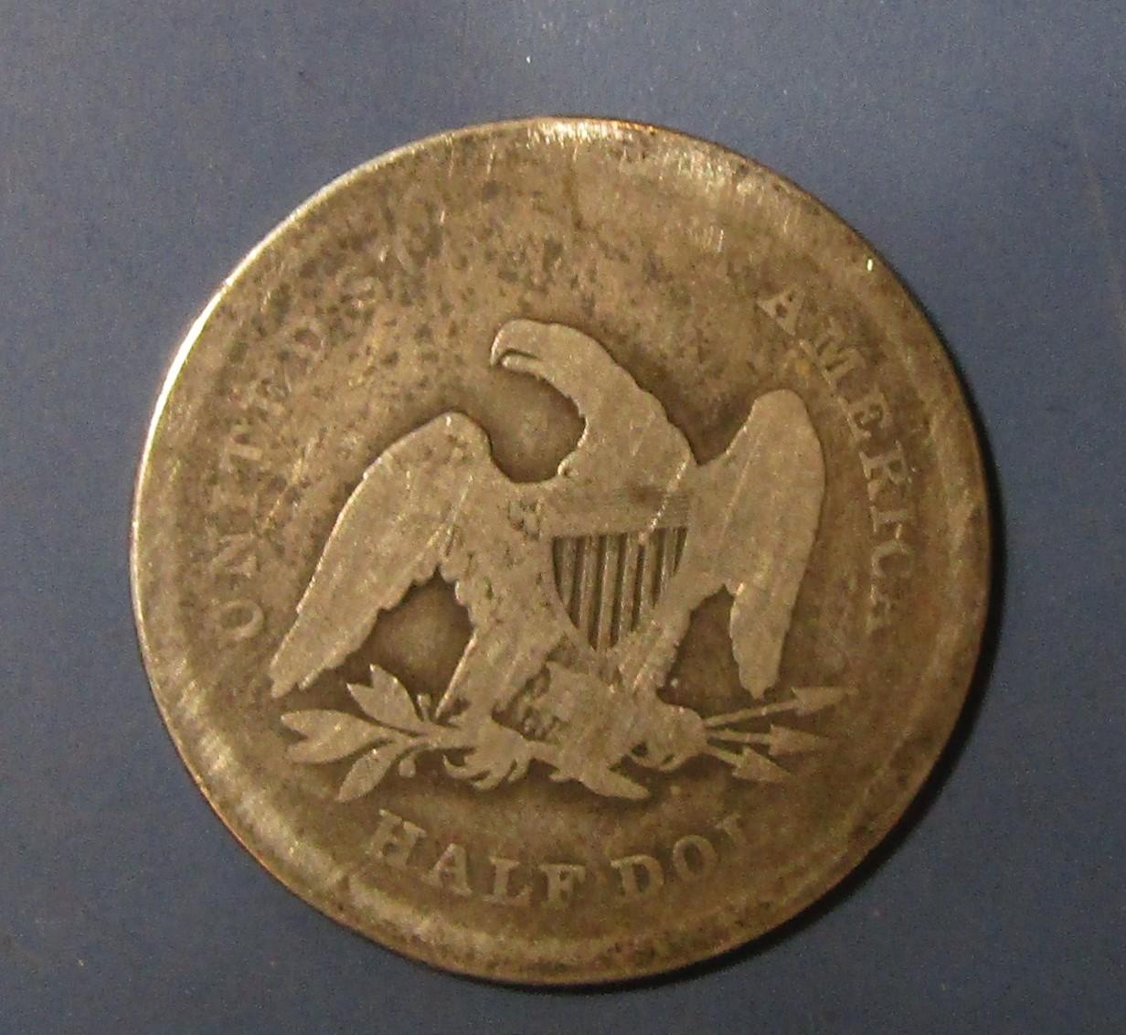 1840 LIBERTY SEATED HALF DOLLAR (OBV. GRAFITTI)