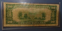1929 $20.00 PHILADELPHIA NATIONAL NOTE FINE