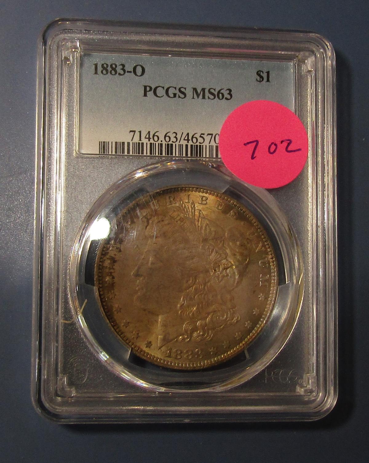 1883-O MORGAN DOLLAR PCGS MS-63