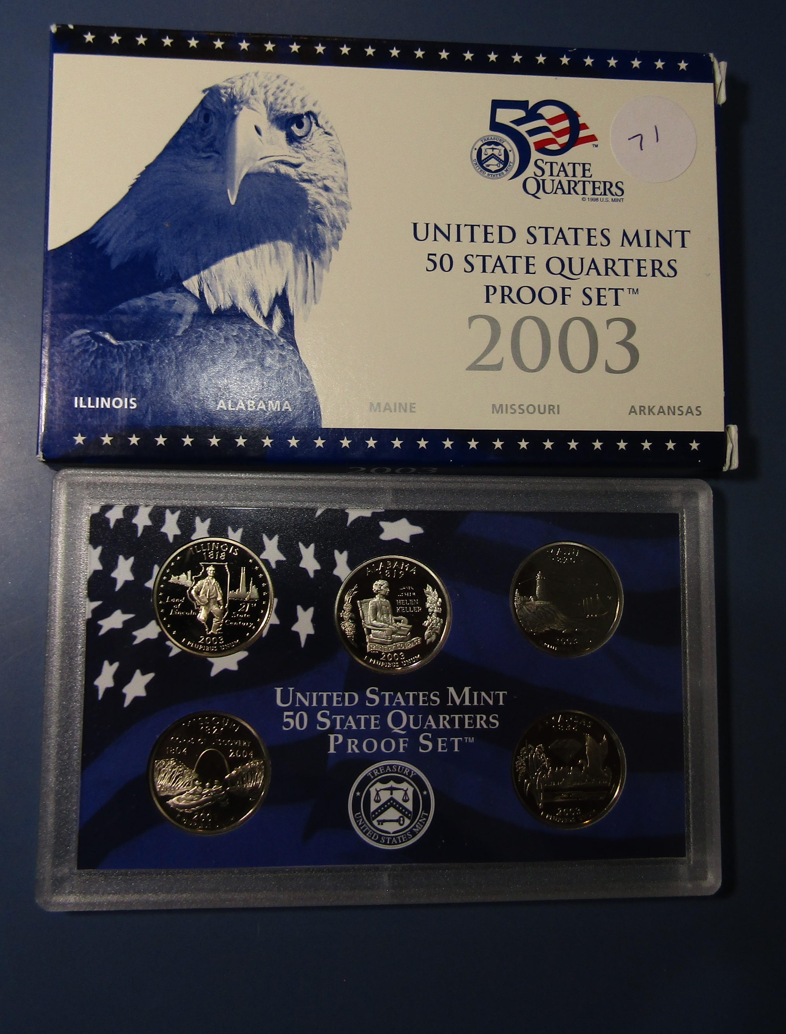 2003 STATE QUARTER PROOF SET