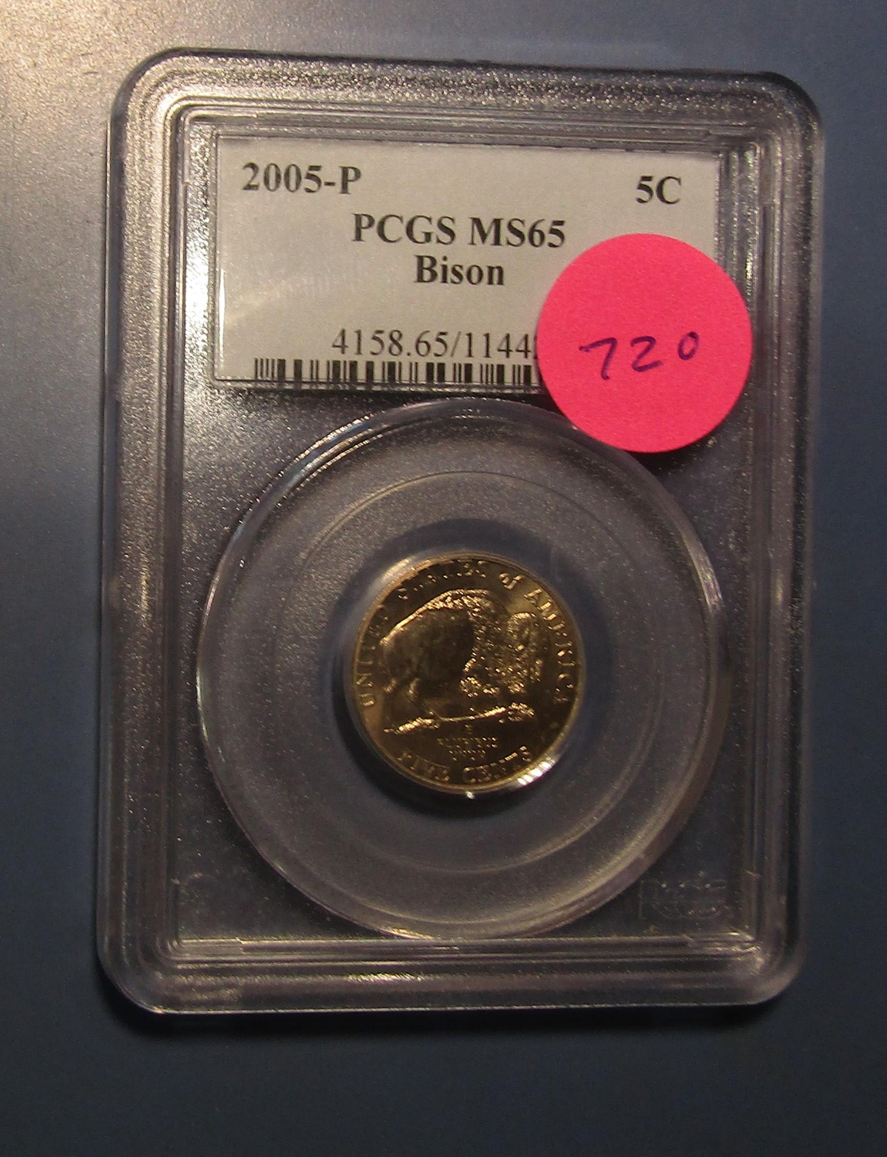 2005-P BISON NICKEL PCGS MS-65