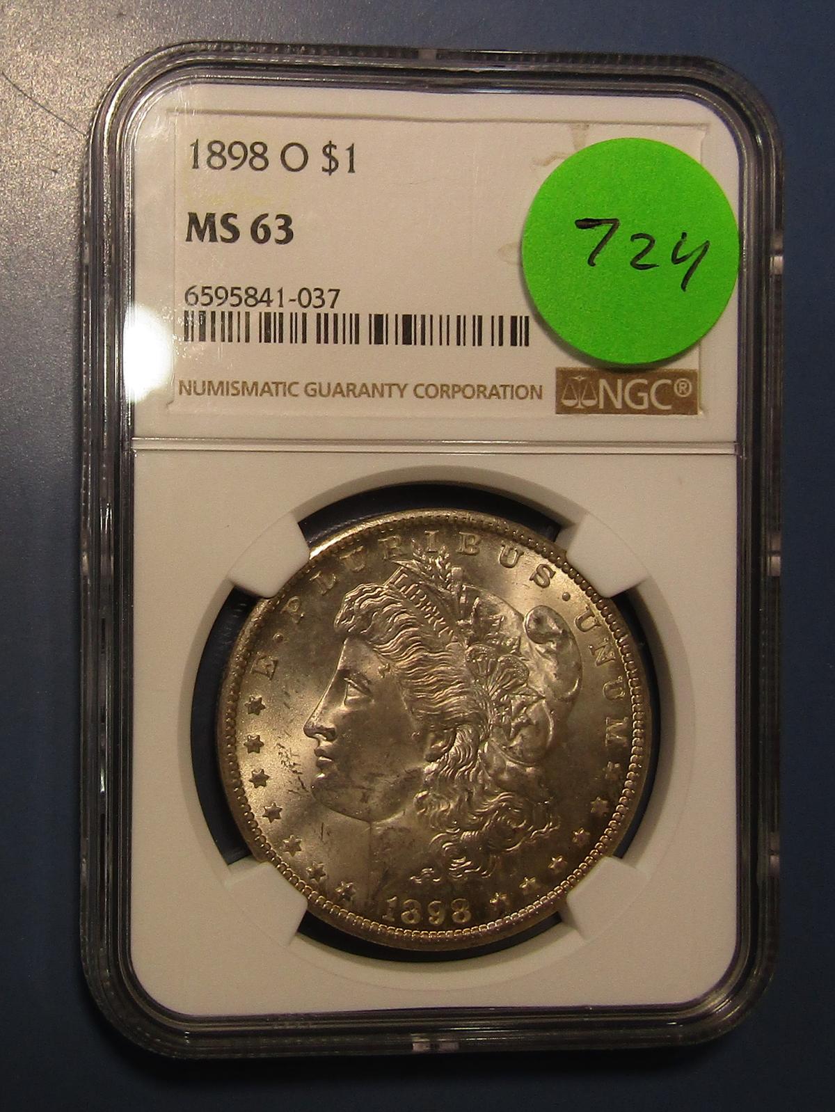 1898-O MORGAN DOLLAR NGC MS-63