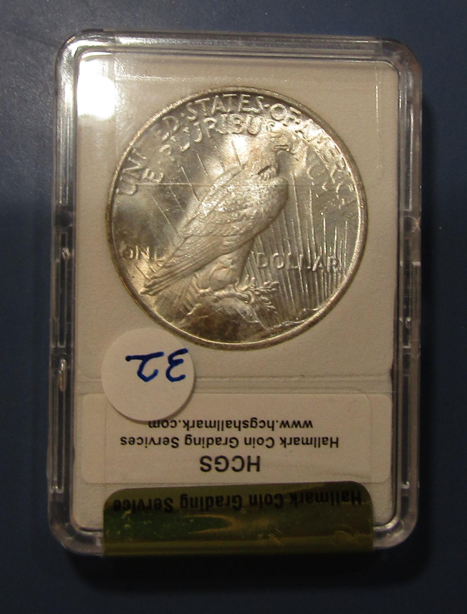 1922-P PEACE DOLLAR HCGS MS-63