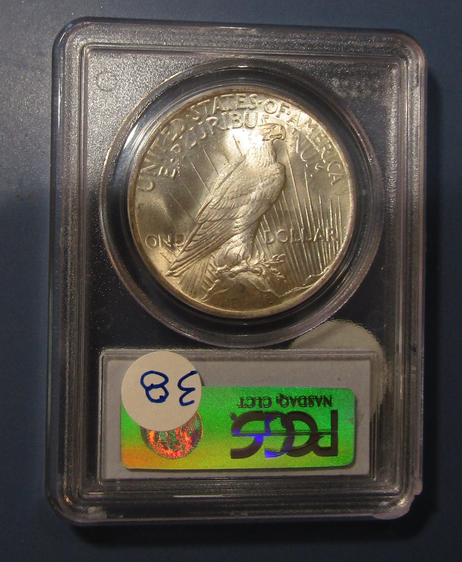 1923 PEACE DOLLAR PCGS MS-65