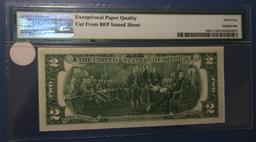 1976 $2.00 FRN SAN FRANCISCO NOTE FR 1935-L* PMG GEM UNC 64 EPQ