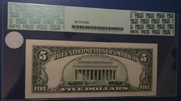 1995 $5.00 FR STAR NOTE FR 1985-G* PCGS GEM NEW 66 PPQ