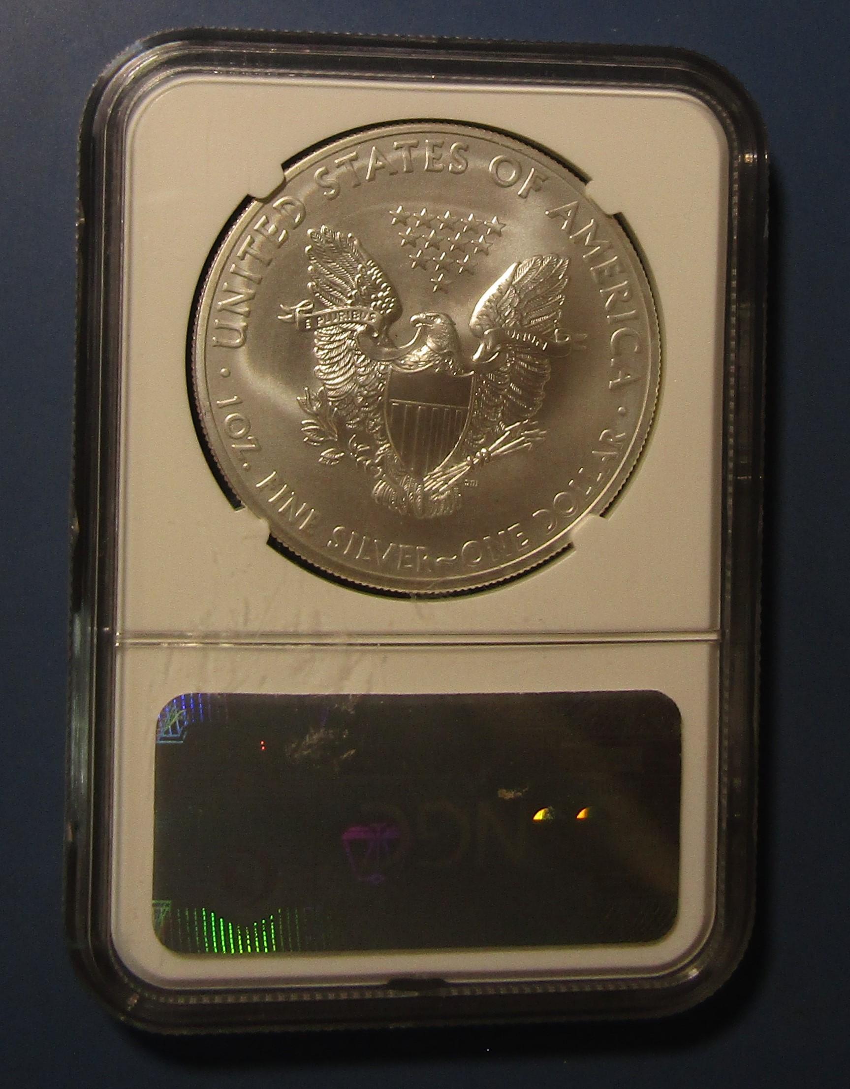 2012-S AMERICAN SILVER EAGLE NGC MS-70
