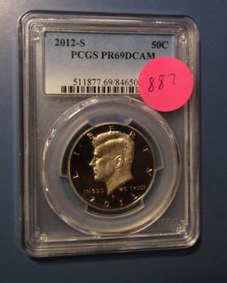 2012-S KENNEDY HALF DOLLAR PCGS PF-69 DEEP CAMEO