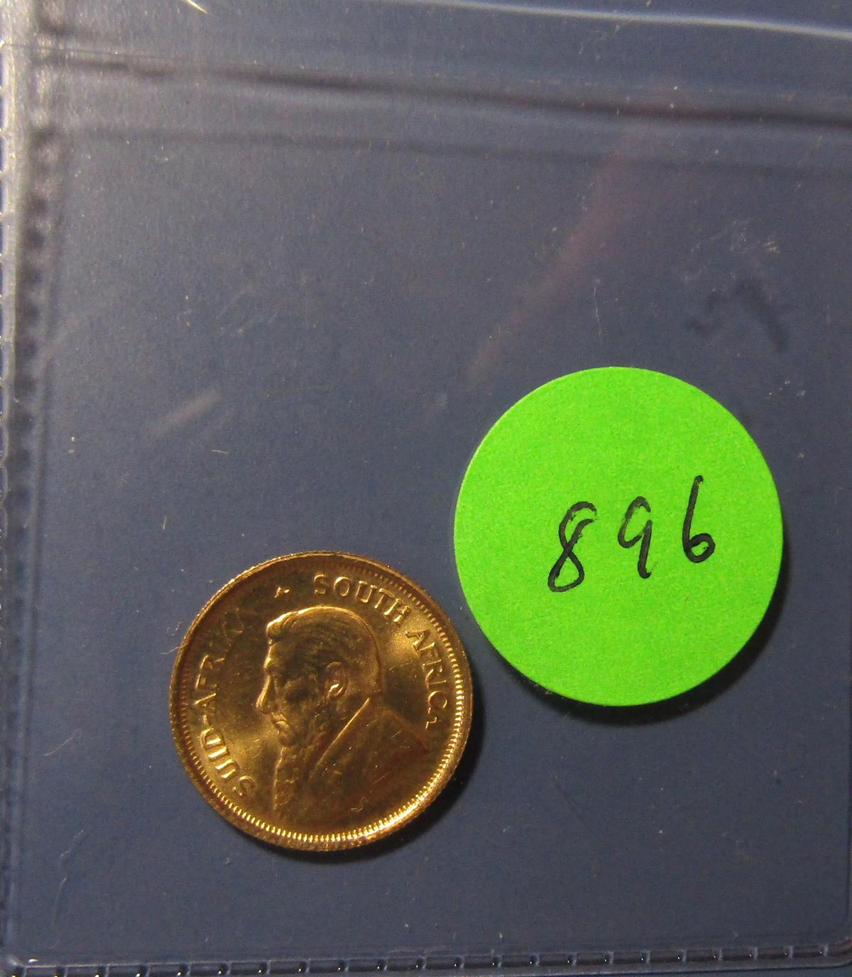 1980 ONE TENTH OZ. KRUGERRAND GOLD GEM BU