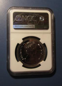 1988 CANADA SAINT-MAURICE IRONWORKS SILVER DOLLAR NGC SP-67