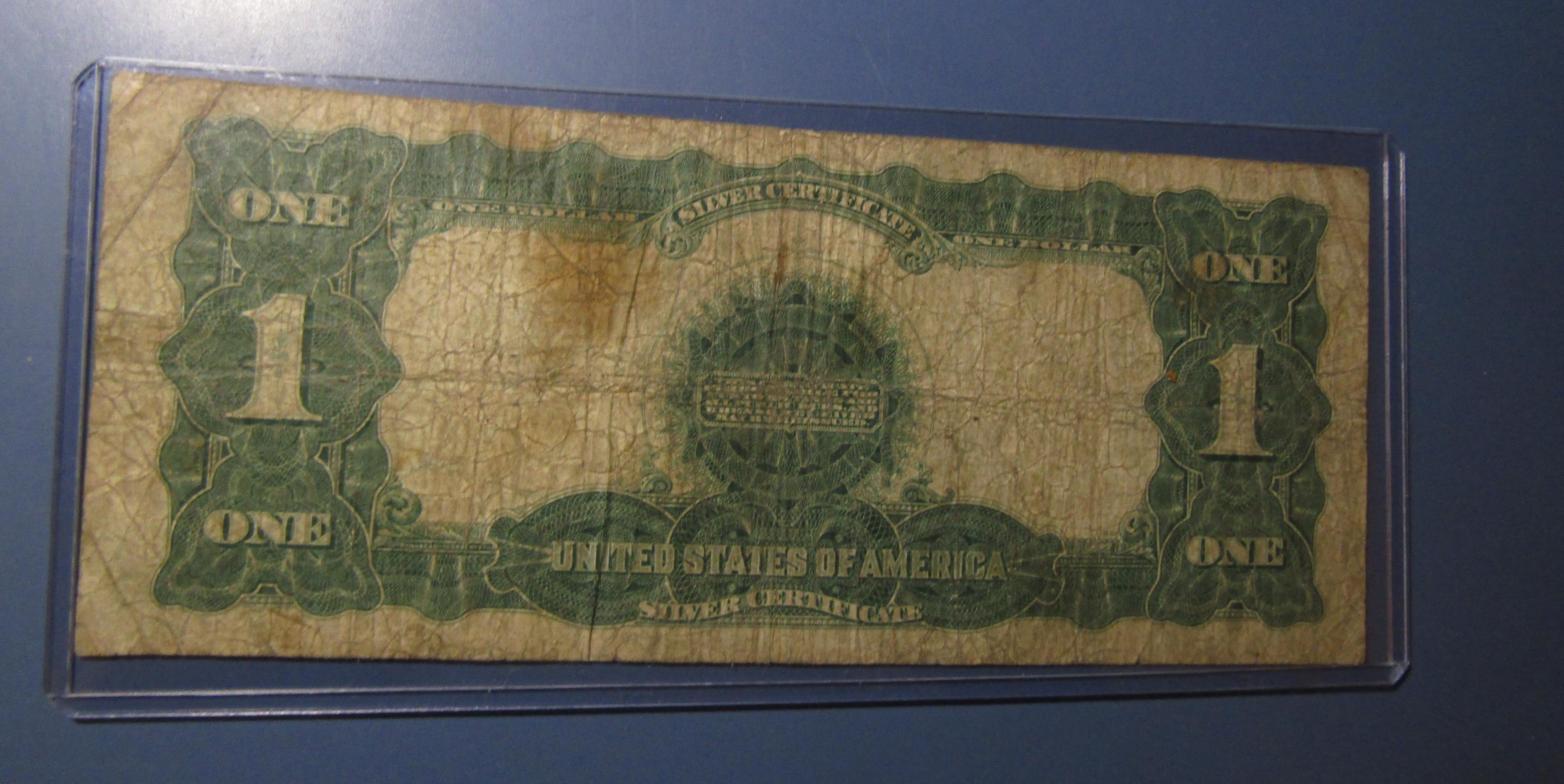 1899 $1.00 SILVER CERTIFICATE BLACK EAGLE NOTE VG