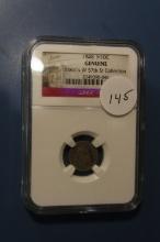 1848 SEATED HALF DIME NGC GENUINE