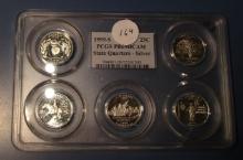 1999-S SILVER STATE QUARTER SET PCGS PF-69 DEEP CAMEO ( 5 COINS)