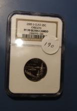 2005-S CLAD OREGON STATE QUARTER NGC PF-70 ULTRA CAMEO