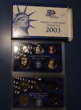 2003 PROOF SET (QUARTER SLAB HAS A FINE CRACK)