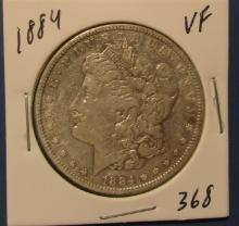 1884 MORGAN DOLLAR VF