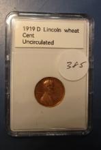 1919-D LINCOLN CENT AU