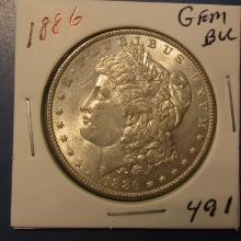 1886 MORGAN DOLLAR GEM BU
