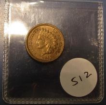 1863 INDIAN CENT CH UNC