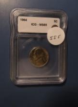1964 JEFFERSON NICKEL ICG MS-65