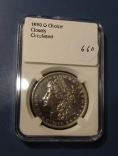 1890-O MORGAN DOLLAR AU (POLISHED)