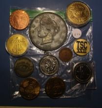 LOT OF ELEVEN MISC. MEDALS/TOKENS (11 PIECES)
