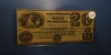 18__  CITIZENS BANK OF LOUSIANA TWENTY DOLLAR NOTE CH AU