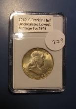 1949-S FRANKLIN HALF DOLLAR UNC