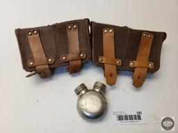 Two Mosin Nagant Ammo Pouches w/ Oiler