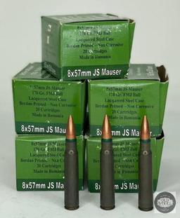 Five Boxes of Romanian 8x57mm Mauser