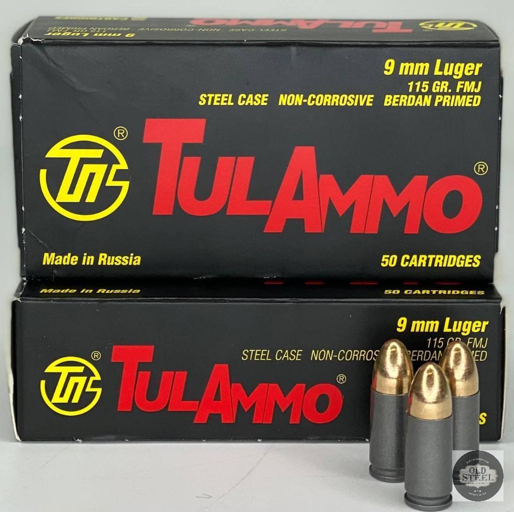Two Boxes of Tula 9mm Luger