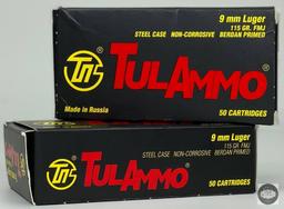 Two Boxes of Tula 9mm Luger