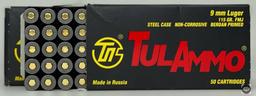 Two Boxes of Tula 9mm Luger